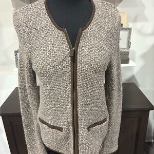 Ralph Lauren Double RL Brown Textured Blazer